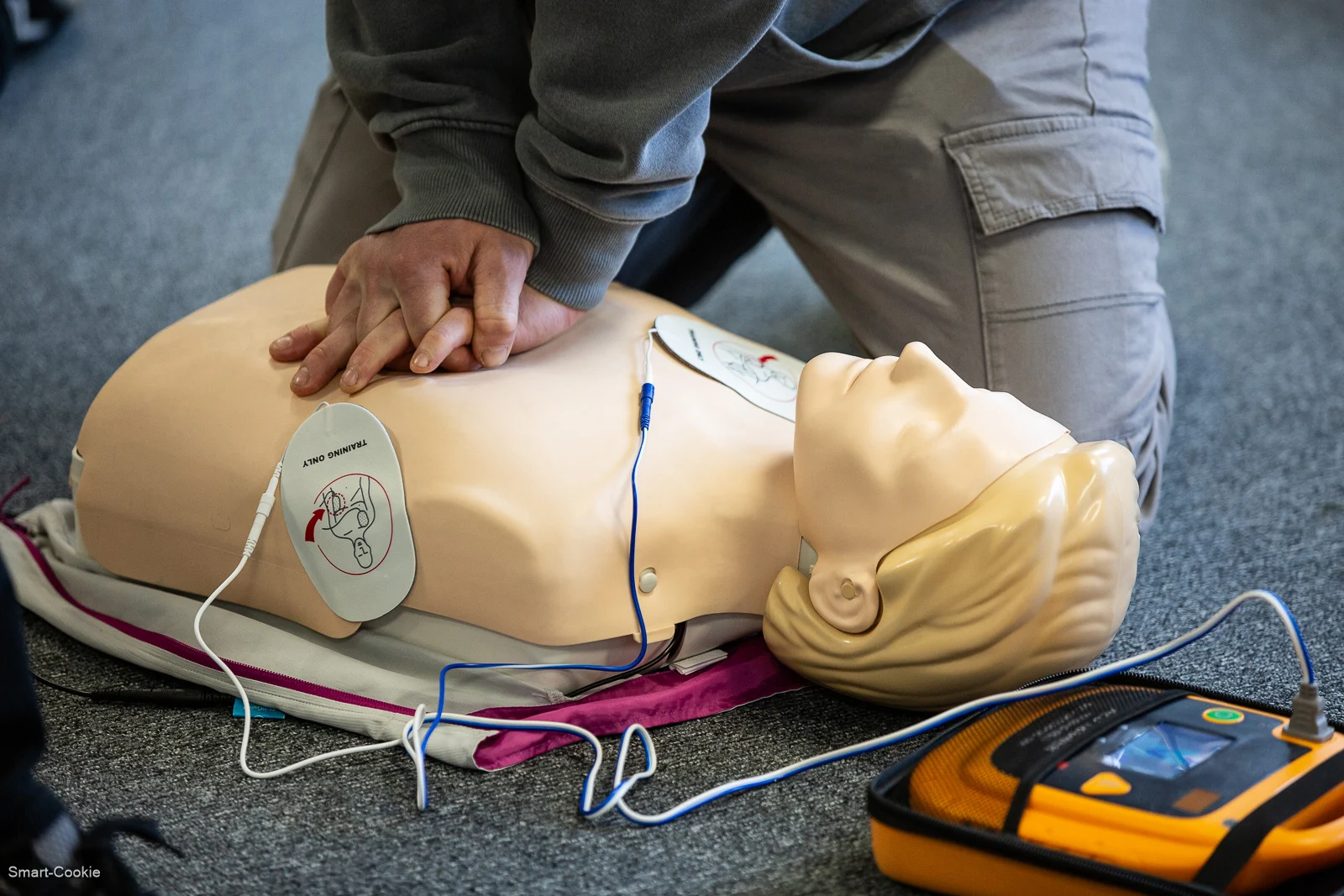 Hands-on CPR and AED training using the same equipment you’ll use in a real emergency